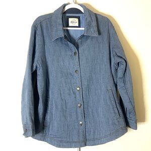 Jach's Girlfriend Blue Quilted Utility Jacket